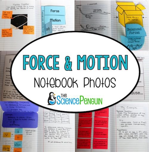 Force and Motion Anchor Chart — The Science Penguin