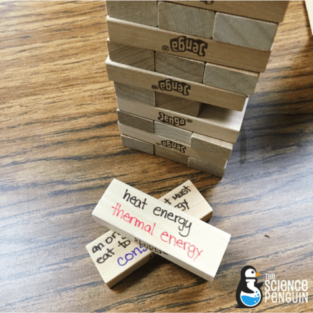 Science Vocabulary Review Jenga