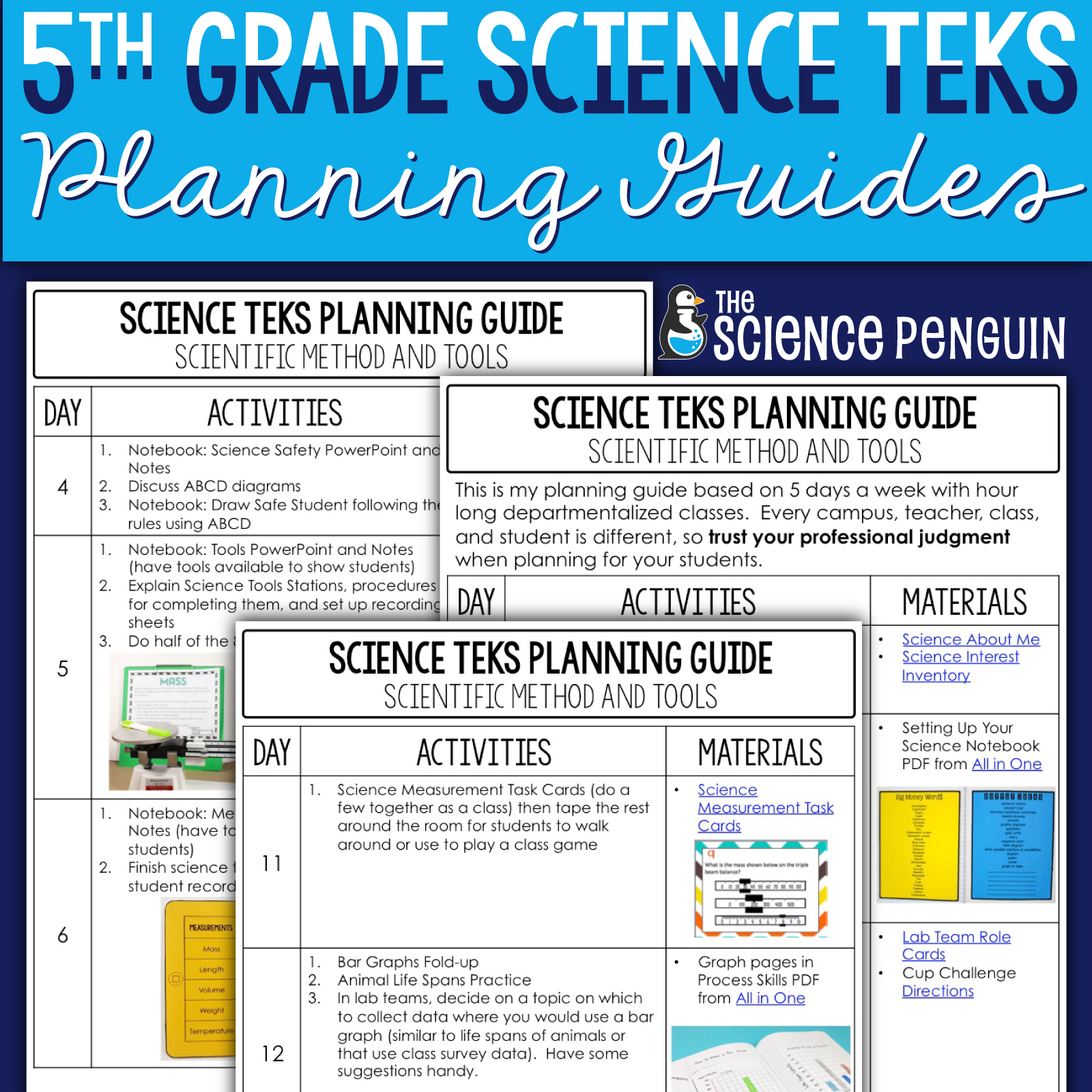 5th Grade Science Streamlined TEKS Planning Guides for 2021 — The