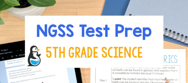5th Grade NGSS Test Prep: CAST, PSSA, and States Using the Next Generation Science Standards