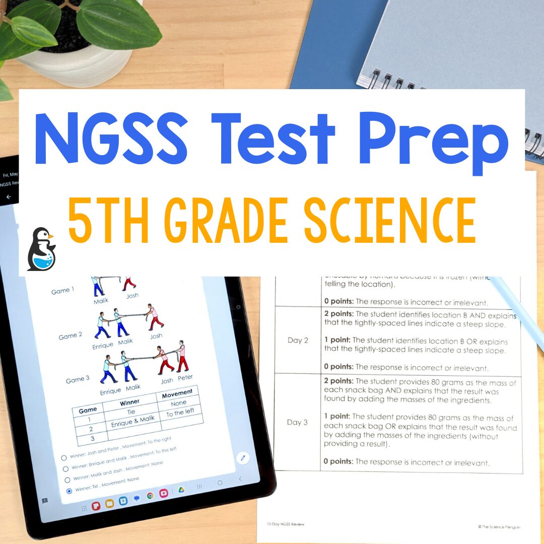 5th Grade NGSS Test Prep: CAST, PSSA, and States Using the Next ...